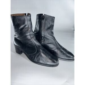 Eaton BLACK Leather BEATLE DISCO HIPSTER Boots 9 W